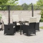 Conjunto de Comedor de Jardín 5 pcs Negro ratán sintético en Sillas de jardín | Comprar online en Foru.es