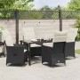 Conjunto de Comedor de Jardín con cojín 5 pcs Negro Poliratán en Sillas de jardín | Comprar online en Foru.es