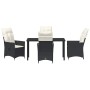 Conjunto de Comedor de Jardín con cojín 5 pcs Negro Poliratán en Sillas de jardín | Comprar online en Foru.es
