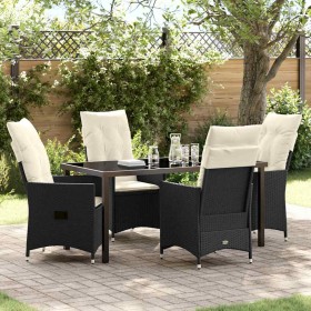 Conjunto de Comedor de Jardín 5 pcs Negro ratán sintético en Sillas de jardín | Comprar online en Foru.es