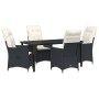 Conjunto de Comedor de Jardín 5 pcs Negro ratán sintético en Sillas de jardín | Comprar online en Foru.es