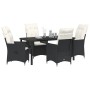 Conjunto de Comedor de Jardín 5 pcs Negro ratán sintético en Sillas de jardín | Comprar online en Foru.es