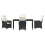 Conjunto de Comedor de Jardín 5 pcs Negro ratán sintético en Sillas de jardín | Comprar online en Foru.es