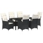 Conjunto de Comedor de Jardín 7 pcs Negro ratán sintético en Sillas de jardín | Comprar online en Foru.es