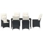 Conjunto de Comedor de Jardín 7 pcs Negro ratán sintético en Sillas de jardín | Comprar online en Foru.es