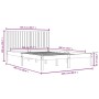 Estructura de cama madera maciza de pino blanco 200x200 cm de vidaXL, Camas y somieres - Ref: Foro24-3104434, Precio: 175,58 ...