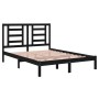 Estructura de cama de madera maciza de pino negra 140x190 cm de vidaXL, Camas y somieres - Ref: Foro24-3104332, Precio: 158,7...