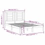 Estructura de cama de madera maciza de pino negra 140x190 cm de vidaXL, Camas y somieres - Ref: Foro24-3104332, Precio: 158,7...