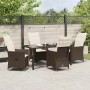 Conjunto de Comedor de Jardín 5 pcs Marrón ratán sintético en Sillas de jardín | Comprar online en Foru.es