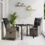 Conjunto de Comedor de Jardín 3 pcs Gris ratán sintético en Sillas de jardín | Comprar online en Foru.es