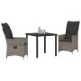 Conjunto de Comedor de Jardín 3 pcs Gris ratán sintético en Sillas de jardín | Comprar online en Foru.es