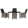 Conjunto de Comedor de Jardín 5 pcs Gris ratán sintético en Sillas de jardín | Comprar online en Foru.es