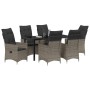 Conjunto de Comedor de Jardín 7 pcs Gris ratán sintético en Sillas de jardín | Comprar online en Foru.es