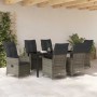 Conjunto de Comedor de Jardín 7 pcs Gris ratán sintético en Sillas de jardín | Comprar online en Foru.es
