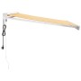 Toldo retráctil aluminio y tela blanco y amarillo 3x2,5 m de vidaXL, Toldos - Ref: Foro24-3154581, Precio: 618,98 €, Descuent...