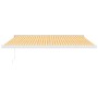 Toldo retráctil aluminio y tela amarillo y blanco 4x3 m de vidaXL, Toldos - Ref: Foro24-3154583, Precio: 1,00 €, Descuento: %