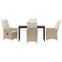 Conjunto de Comedor de Jardín 5 pcs Beige ratán sintético en Sillas de jardín | Comprar online en Foru.es