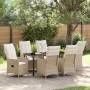 Conjunto de Comedor de Jardín 7 pcs Beige ratán sintético en Sillas de jardín | Comprar online en Foru.es