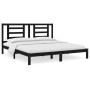 Estructura de cama de madera maciza de pino negro 200x200 cm de vidaXL, Camas y somieres - Ref: Foro24-3104372, Precio: 160,0...