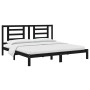 Estructura de cama de madera maciza de pino negro 200x200 cm de vidaXL, Camas y somieres - Ref: Foro24-3104372, Precio: 160,0...