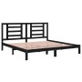 Estructura de cama de madera maciza de pino negro 200x200 cm de vidaXL, Camas y somieres - Ref: Foro24-3104372, Precio: 160,0...