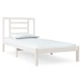 Estructura de cama madera maciza de pino blanco 90x200 cm de vidaXL, Camas y somieres - Ref: Foro24-3104334, Precio: 94,28 €,...