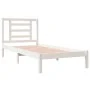 Solid white pine wood bed frame 90x200 cm by vidaXL, Beds and slatted bases - Ref: Foro24-3104334, Price: 90,45 €, Discount: %