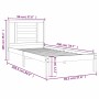 Estructura de cama madera maciza de pino blanco 90x200 cm de vidaXL, Camas y somieres - Ref: Foro24-3104334, Precio: 94,28 €,...