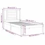 Solid white pine wood bed frame 90x200 cm by vidaXL, Beds and slatted bases - Ref: Foro24-3104334, Price: 90,45 €, Discount: %