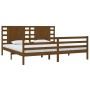 Estructura de cama madera maciza de pino marrón miel 200x200 cm de vidaXL, Camas y somieres - Ref: Foro24-3104306, Precio: 18...