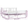Estructura de cama madera maciza de pino marrón miel 200x200 cm de vidaXL, Camas y somieres - Ref: Foro24-3104306, Precio: 18...