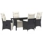 Conjunto de Comedor de Jardín 5 pcs Negro ratán sintético en Sillas de jardín | Comprar online en Foru.es