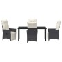 Conjunto de Comedor de Jardín 5 pcs Negro ratán sintético en Sillas de jardín | Comprar online en Foru.es