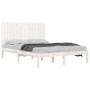 Estructura de cama de madera maciza de pino blanca 140x200 cm de vidaXL, Camas y somieres - Ref: Foro24-3104414, Precio: 149,...