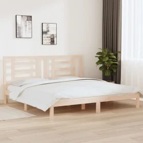 Estructura de cama de madera maciza de pino 200x200 cm de vidaXL, Camas y somieres - Ref: Foro24-3104368, Precio: 126,72 €, D...