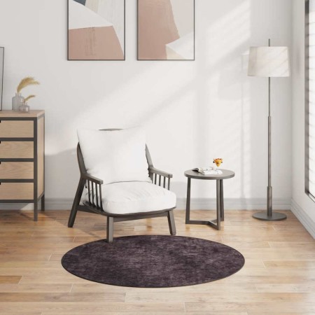 Alfombra lavable antideslizante gris antracita φ120 cm en Alfombras | Comprar online en Foru.es