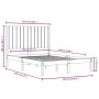 Estructura de cama madera maciza 120x190 cm de vidaXL, Camas y somieres - Ref: Foro24-3104383, Precio: 119,61 €, Descuento: %