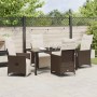 Conjunto de Comedor de Jardín 5 pcs Marrón ratán sintético en Sillas de jardín | Comprar online en Foru.es