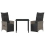 Conjunto de Comedor de Jardín 3 pcs Gris ratán sintético en Sillas de jardín | Comprar online en Foru.es
