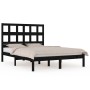 Estructura de cama de madera maciza de pino negro 200x200 cm de vidaXL, Camas y somieres - Ref: Foro24-3104502, Precio: 161,7...