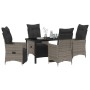 Conjunto de Comedor de Jardín 5 pcs Gris ratán sintético en Sillas de jardín | Comprar online en Foru.es