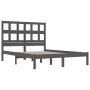 Estructura de cama de madera maciza de pino gris 200x200 cm de vidaXL, Camas y somieres - Ref: Foro24-3104500, Precio: 161,60...