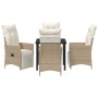 Conjunto de Comedor de Jardín 5 pcs Beige ratán sintético en Sillas de jardín | Comprar online en Foru.es