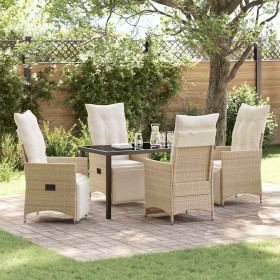 Conjunto de Comedor de Jardín 5 pcs Beige ratán sintético en Sillas de jardín | Comprar online en Foru.es