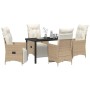 Conjunto de Comedor de Jardín 5 pcs Beige ratán sintético en Sillas de jardín | Comprar online en Foru.es
