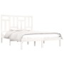 Estructura de cama de madera maciza de pino blanco 140x190 cm de vidaXL, Camas y somieres - Ref: Foro24-3104524, Precio: 130,...