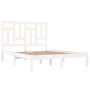 Estructura de cama de madera maciza de pino blanco 140x190 cm de vidaXL, Camas y somieres - Ref: Foro24-3104524, Precio: 130,...