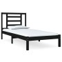 Estructura de cama madera maciza de pino negra 100x200 cm de vidaXL, Camas y somieres - Ref: Foro24-3104342, Precio: 120,36 €...