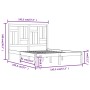 Estructura de cama de madera maciza de pino blanco 140x190 cm de vidaXL, Camas y somieres - Ref: Foro24-3104524, Precio: 130,...