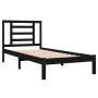 Estructura de cama madera maciza de pino negra 100x200 cm de vidaXL, Camas y somieres - Ref: Foro24-3104342, Precio: 120,36 €...